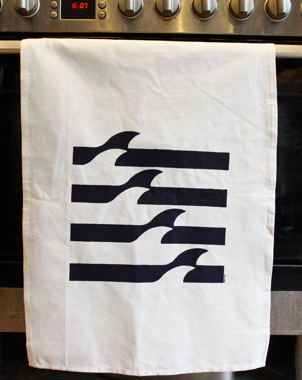 SAX TEA TOWEL - SHARK WAVE PATROL